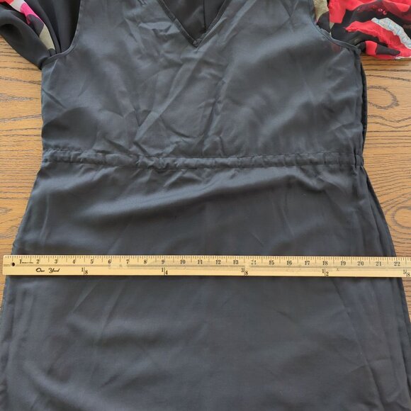 Silk Threads Sheer Black Tunic Dress Sz S With Abstract‎ Pattern Sequin Sleeve - Picture 16 of 16